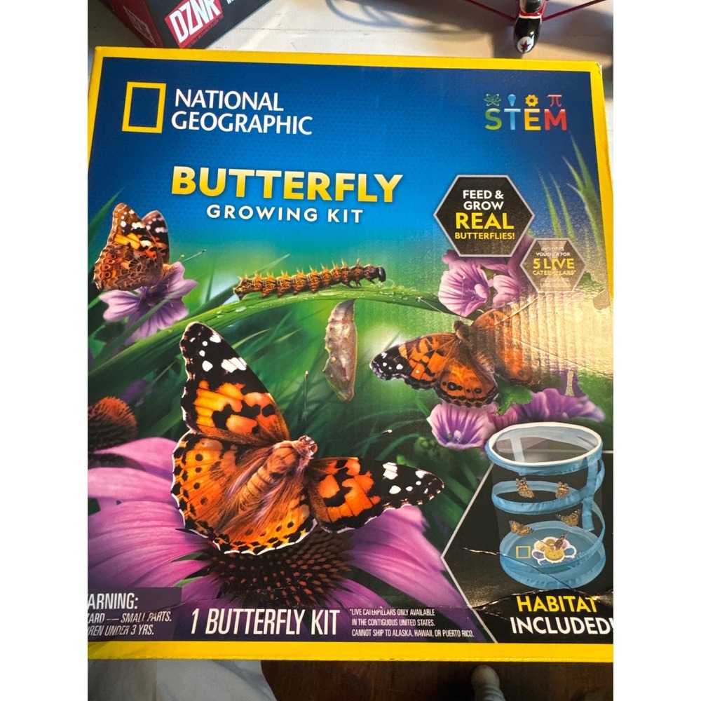 National Geographic Butterfly Growing Kit Kids OS Blue  STEM Science Habitat